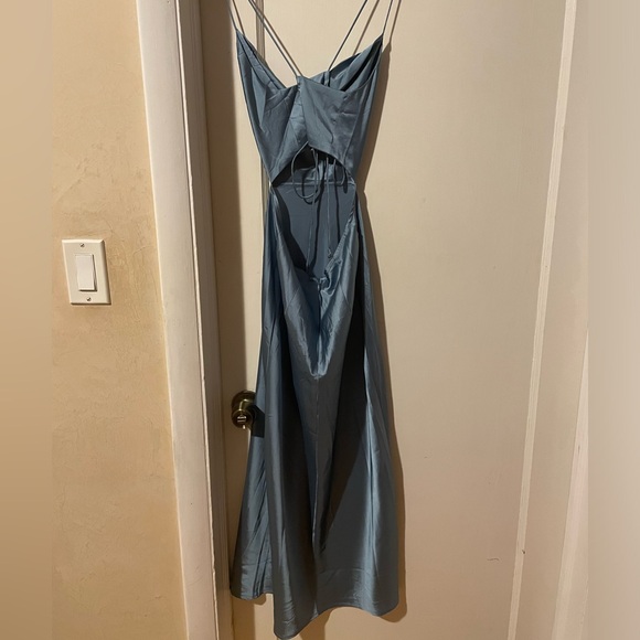 SOLD Satin Dress NWT Blue XS Runaway The Label - Picture 10 of 11